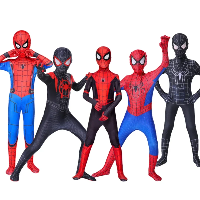 Boys Girls Spiderman Cosplay Costumes for Christmas Halloween cosplay jumpsuit superhero cosplay costume kids cosplay costume
