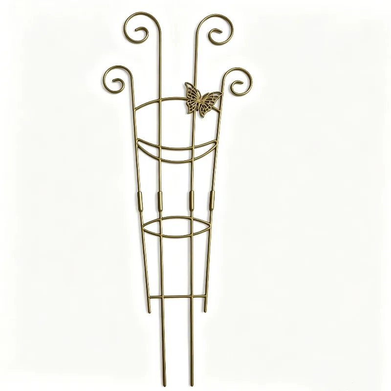 Traliccio per Piante Rampicanti Supporto per Piante Palo da Giardino Struttura in Ferro per Fiori Decorazione da Giardino - immagine 6