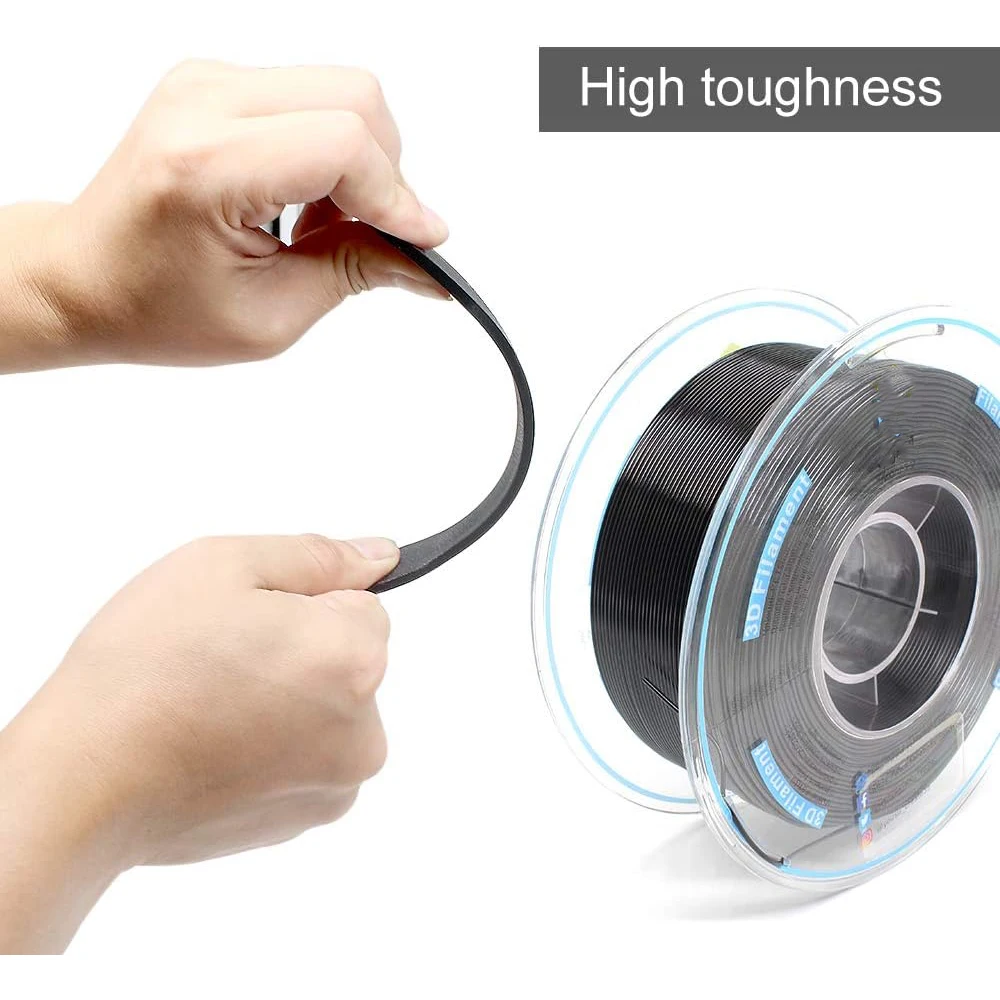 PETG 블랙, 그레이, 투명, 스킨 컬러, 화이트, 핑크, 3D 프린터 필라멘트 1.75mm 250g, 고강도, 뛰어난 레이어 접착력