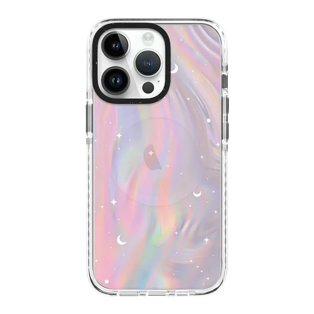 MagSafe Acrylic Polar Lights Phone Case Cover for IPhone 11 12 13 14 15 Pro Max Case for IPhone 15 Pro Max