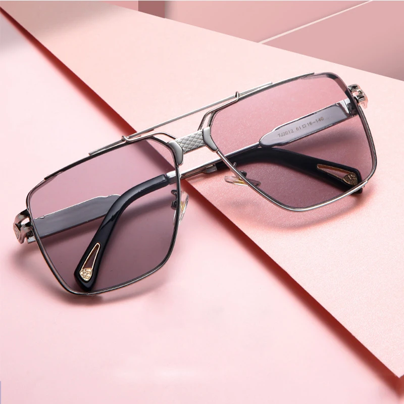 

Fashion Women Anti UV Sunglasses Textured Metal Frame Anti Slip Curved Leg High Quality Shades Sun Glasses UV400 Protection