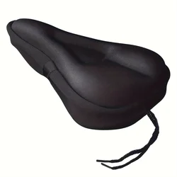 Ultra-Comfort Gel Padded Bike Seat Cushion for Enhanced Riding Experience (Black)