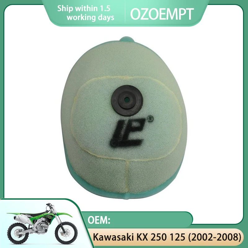 

OZOEMPT DUAL-LAYER FOAM Motorcycle Air Filter Apply to Kawasaki KX 250 125 (2002-2008)