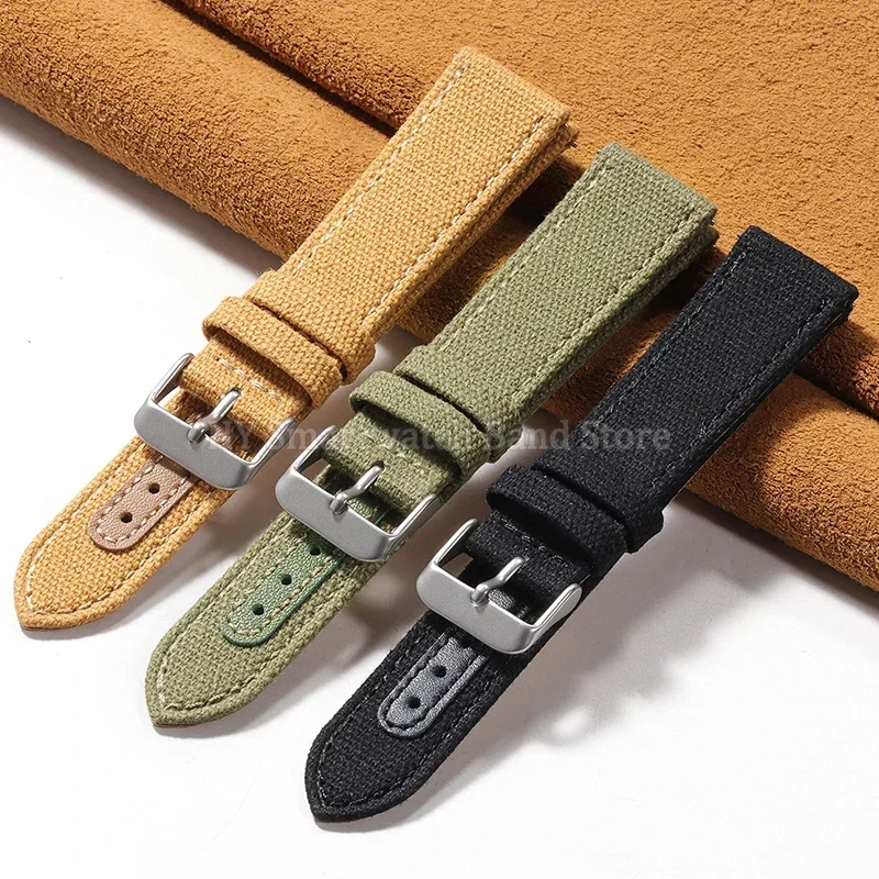Premium Nylon Quick Release Watch Strap – 20mm/22mm Replacement Wrist Band in Classic Weave Design