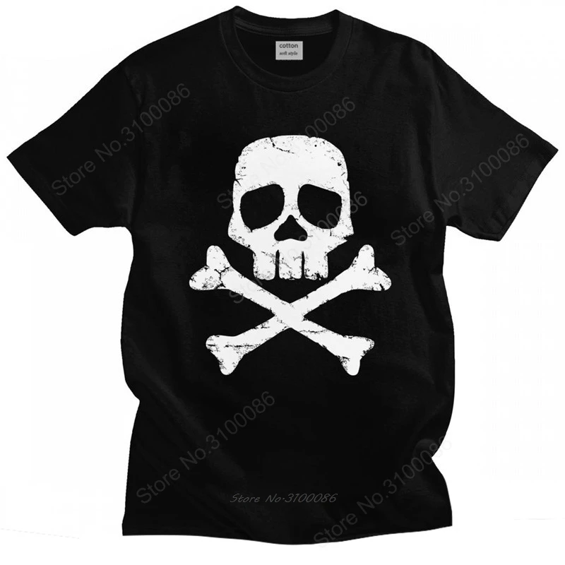 

Trendy Men's Classic Pirate Skull T Shirt Short Sleeves Streetwear T-shirt Cotton Tshirt Designer Anime Manga Tee Shirt Clothing