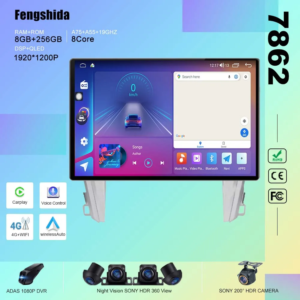 

13 дюймов 1920*1200P Android для Toyota Camry 8 50 55 2015-2017 автомобильный Dvd-радио мультимедийный плеер GPS-навигация Carplay головное устройство