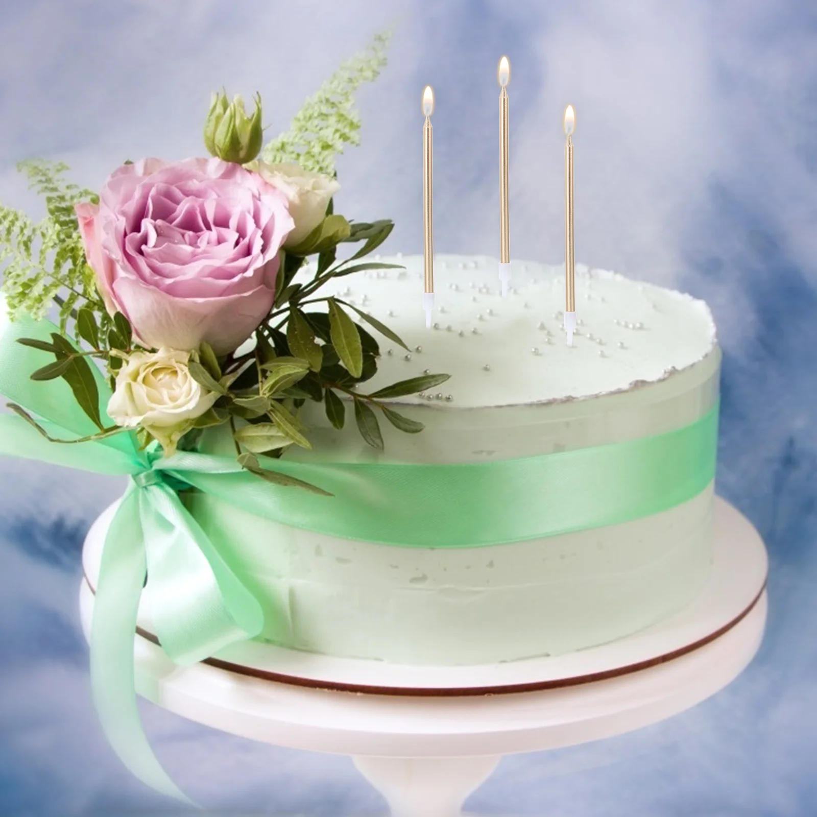 생일 웨딩 케이크 촛불, 축하 베이킹 박스, 긴 디저트 파티