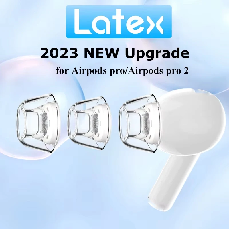 新しい透明ラテックスイヤーチップ Airpods Pro/Pro2 用 滑り止め 落下