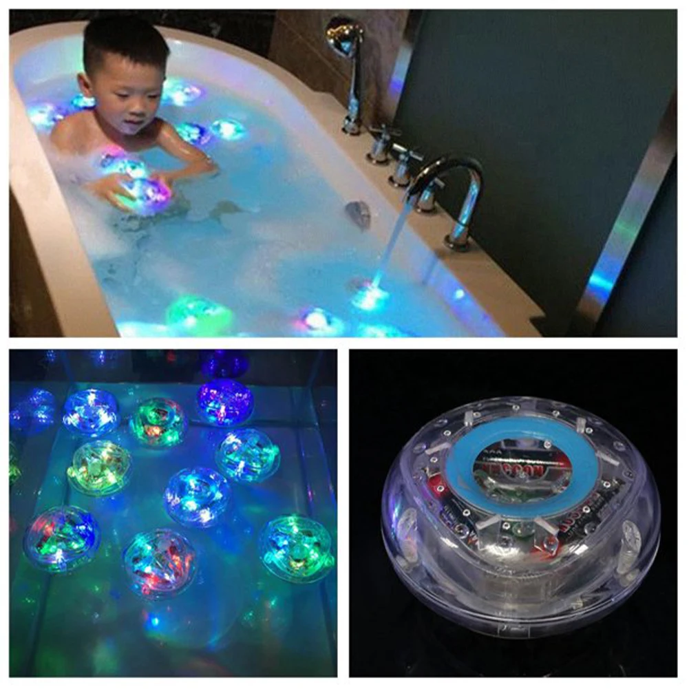 Lámpara de luz LED para bañera de niños, juguete de baño con cambio