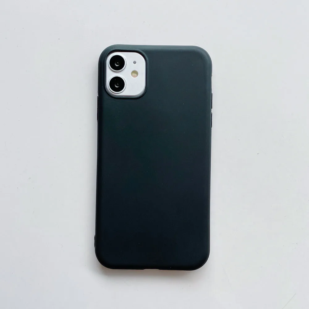 Ultra Thin Silicone Soft Color Matte Phone Case - Solid Color Cover