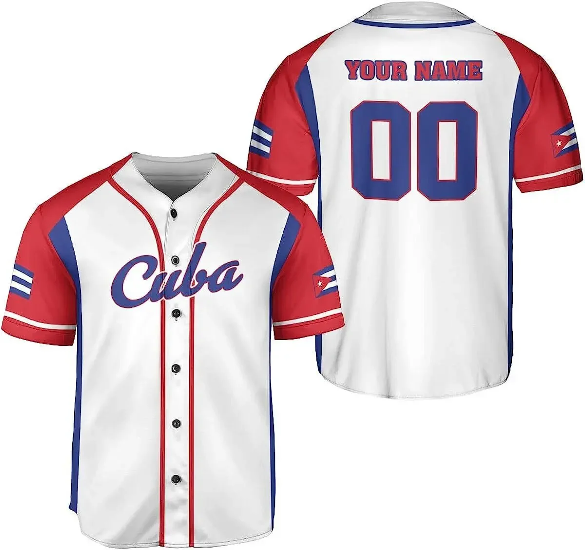 

Custom Cuba Olive Army FLAG 3D Print Mesh Fiber Baseball Jersey Shirt Top Tee Men Streetwear Short Sleeve Sport