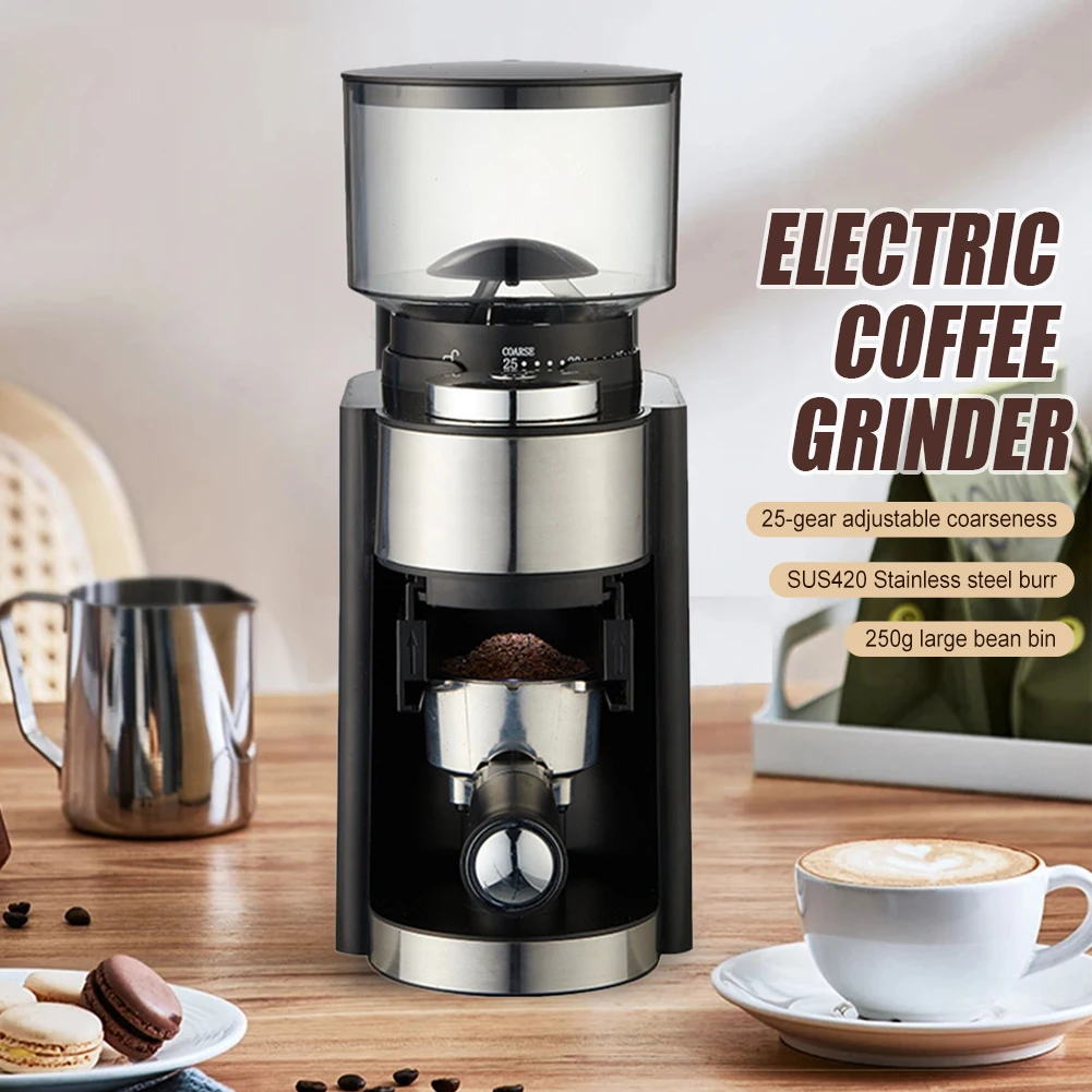 Electric Burr Coffee Grinder, Adjustable Burr Mill Coffee Bean Grinder with  18 Grind Settings, Burr Coffee Grinder for Espresso - AliExpress