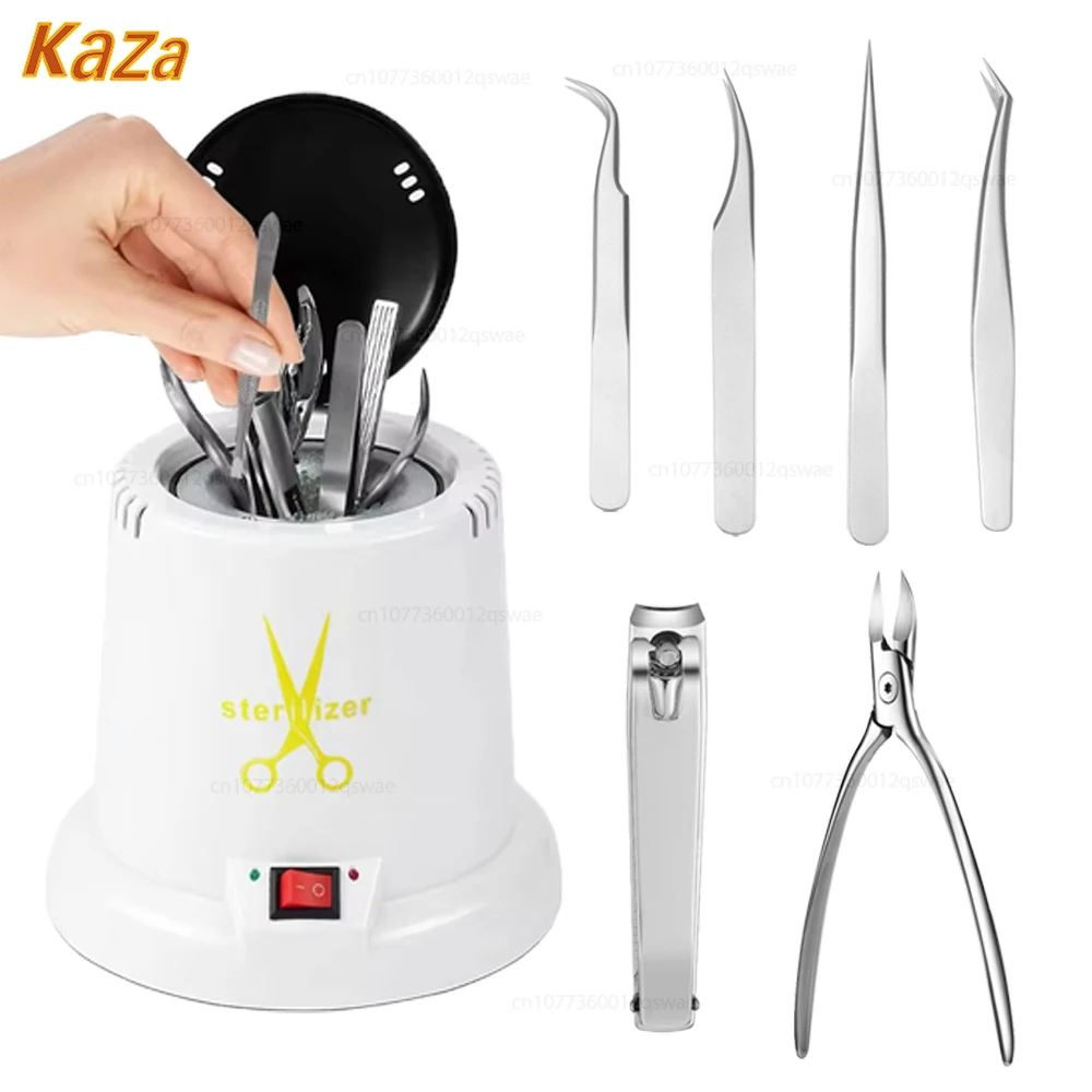 Nail Tool Sterilizer Machine High Temperature Sterilizer Nail Tool Cleaning Pot for Art Hair Cutting Cleaning Equipment