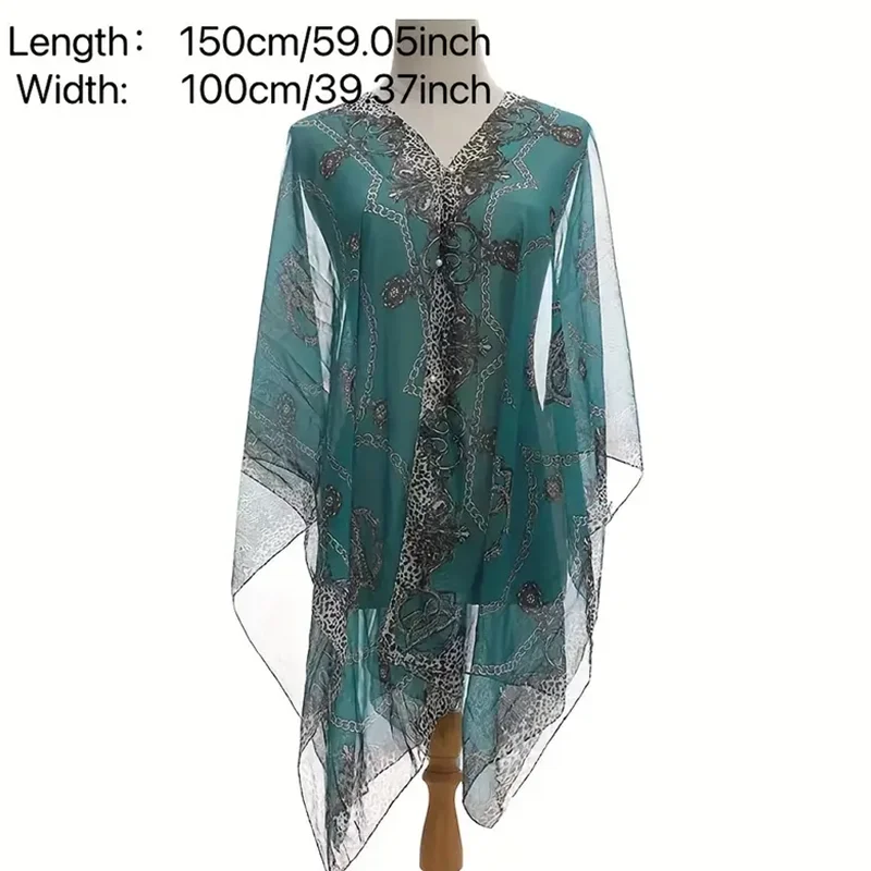 Sunscreen shawl Womens summer chiffon shawl UV protection sunscreen
