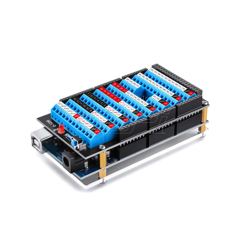 52Pi Terminal Hat for Arduino MEGA 2560 R3 Arduino Hat Reset Button and LED Indicator development board raspberry pi expansion board