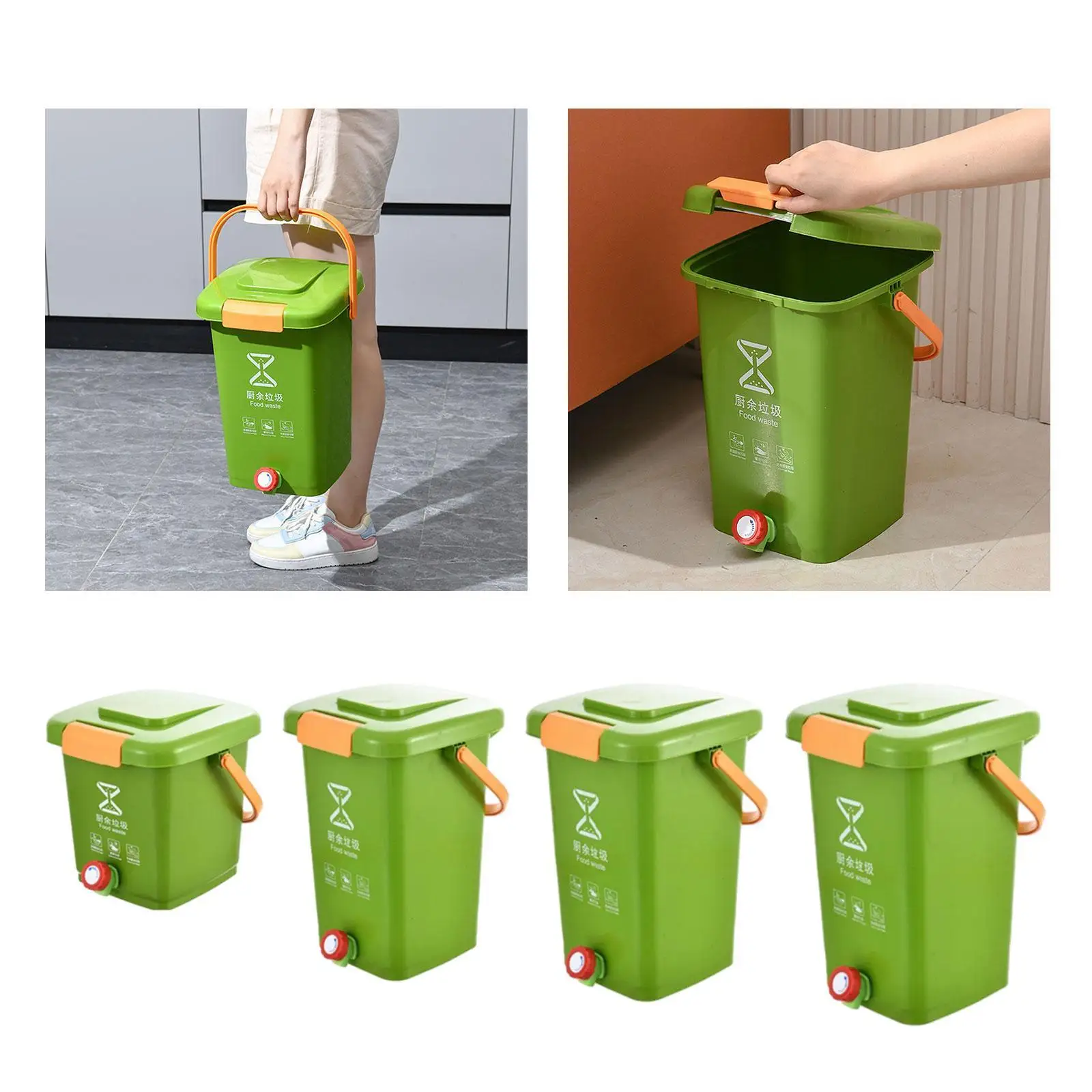 Kitchen Garbage Storage Bucket Composting Recycle Bucket Multifunction Modern Waste Bin Counter Compost Bin for Counter Kitchen