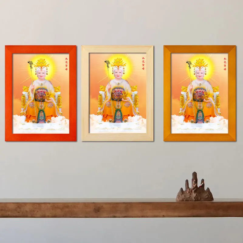 

Portrait of the Virgin of Kowloon, solid wood framed ornaments, mythical figures, decorative paintings