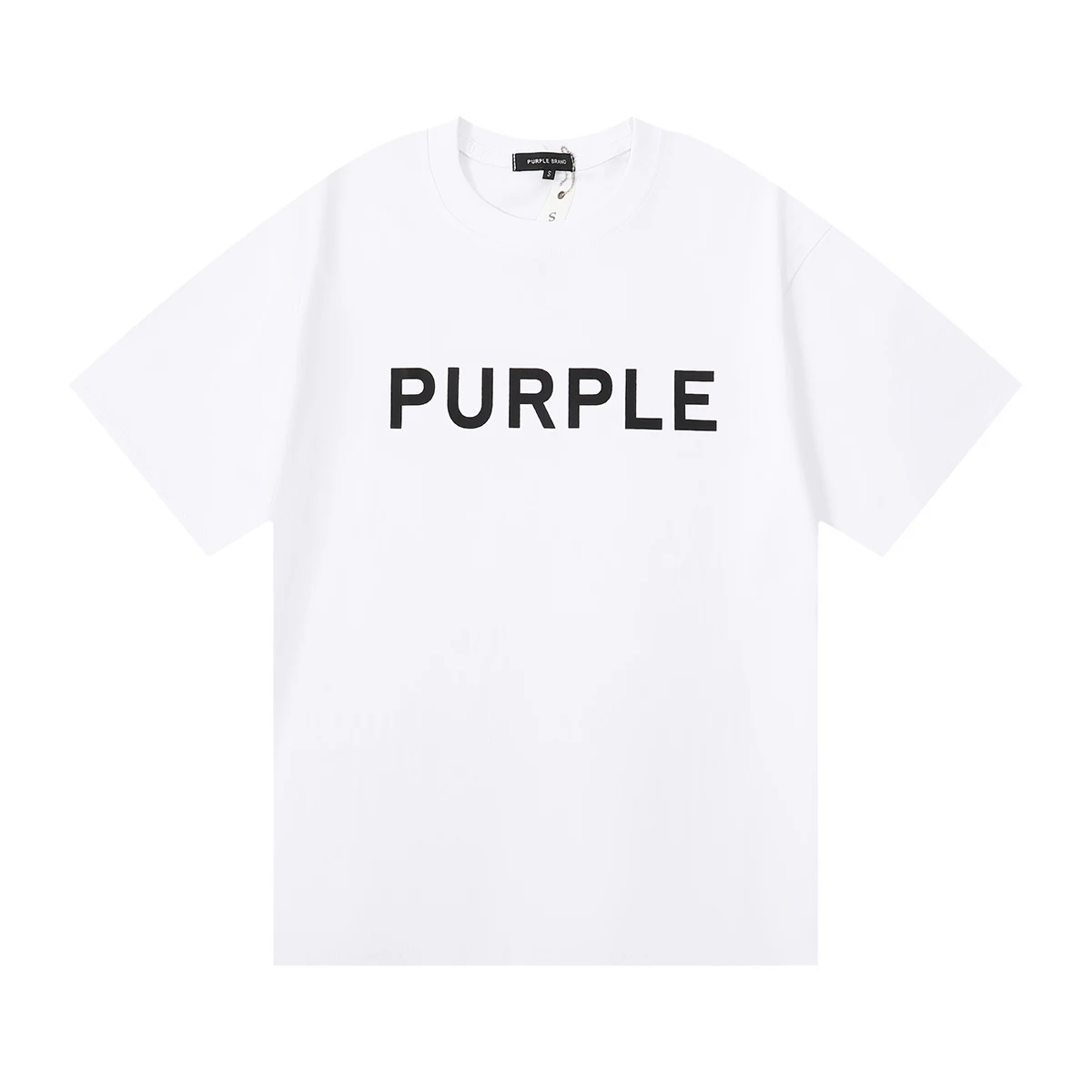 

Purple Brand Letter Printed T-Shirt Men Women Top Quality T Shirt Tees With Tag Short Sleeve Streetwear