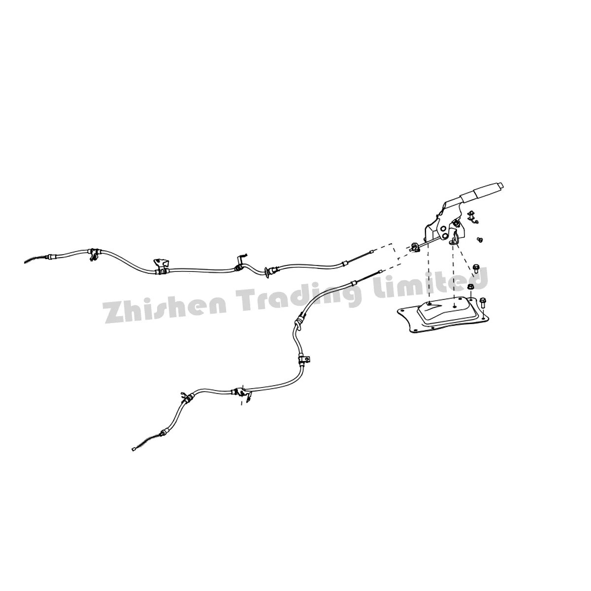 For BAIC E130 E150 D20 X25 EX200 EX260 EX360 A115 parking brake lever handbrake lever pull handle A00060257-IK02
