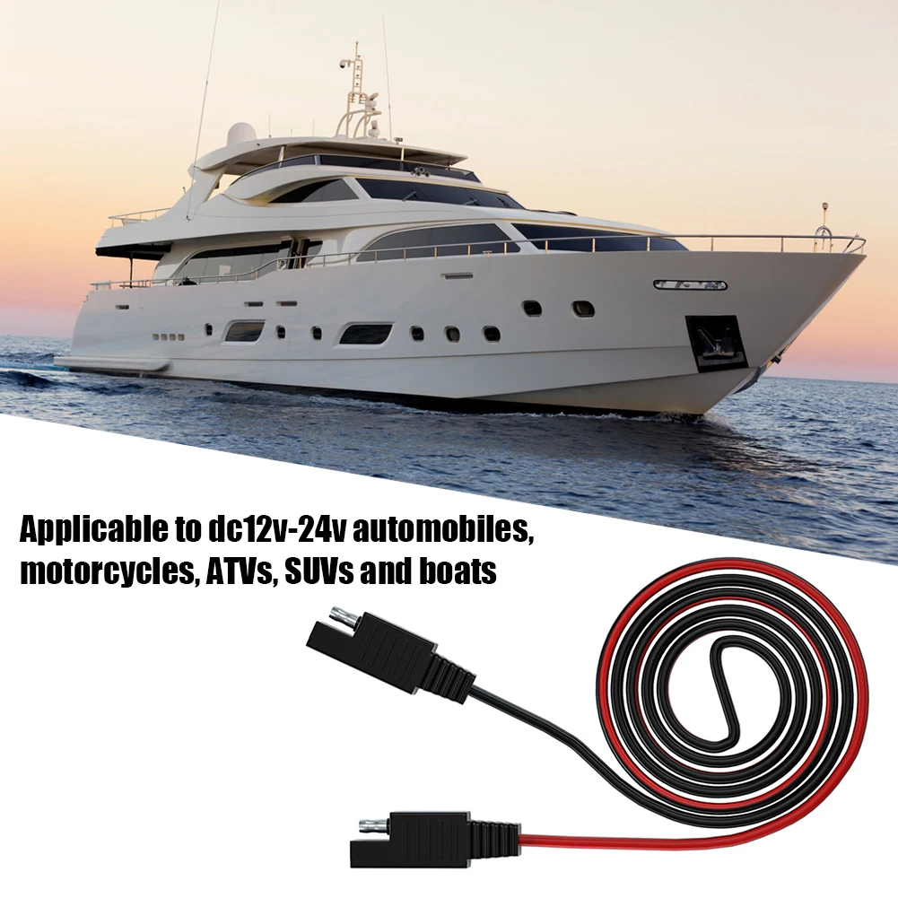 CS-1423B1 듀얼 포트 빠른 분리 와이어 배터리, SAE 커넥터 소켓 케이블, 1m