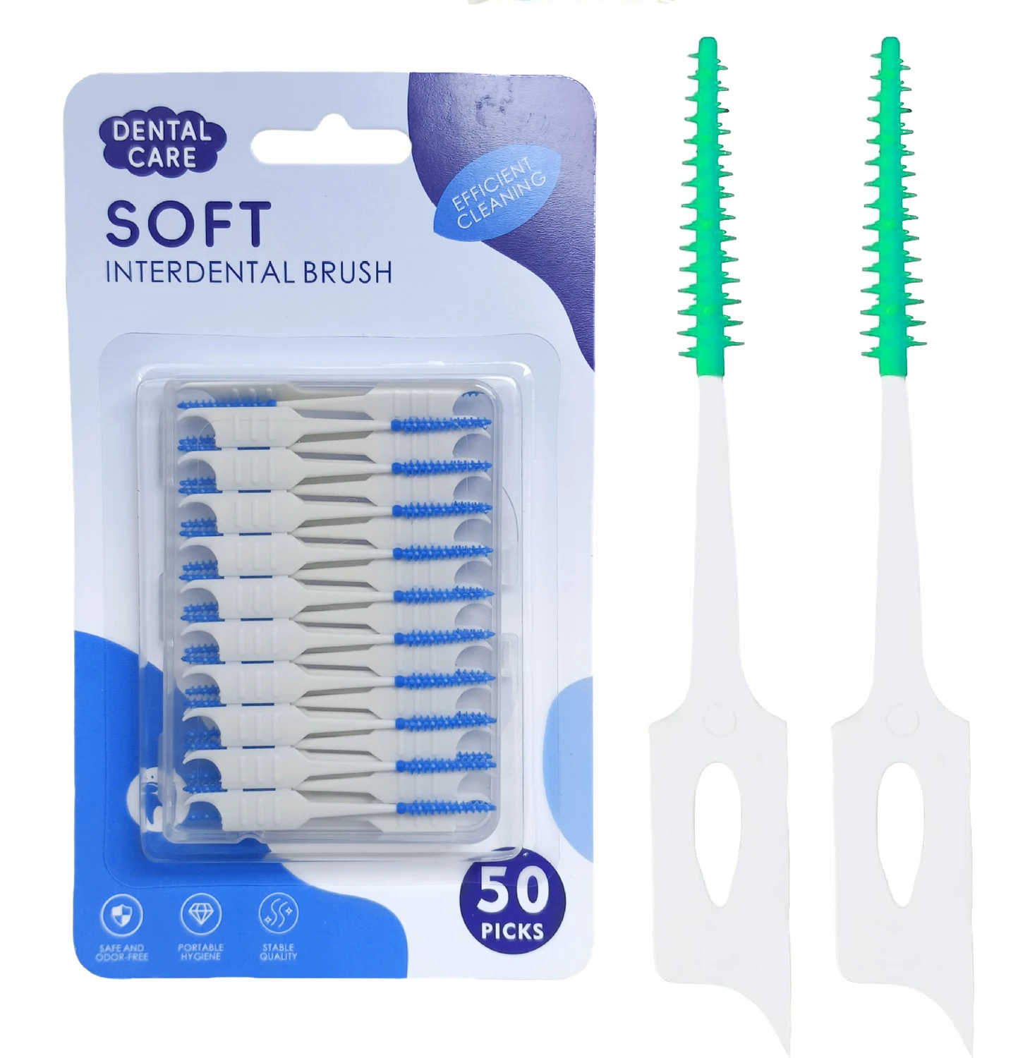 Silicone Interdental Brush 50~100PCS Disposable Dental Floss Picks Cleaning Between Teeth Soft Hilo Dental Brace Brush Toothpick