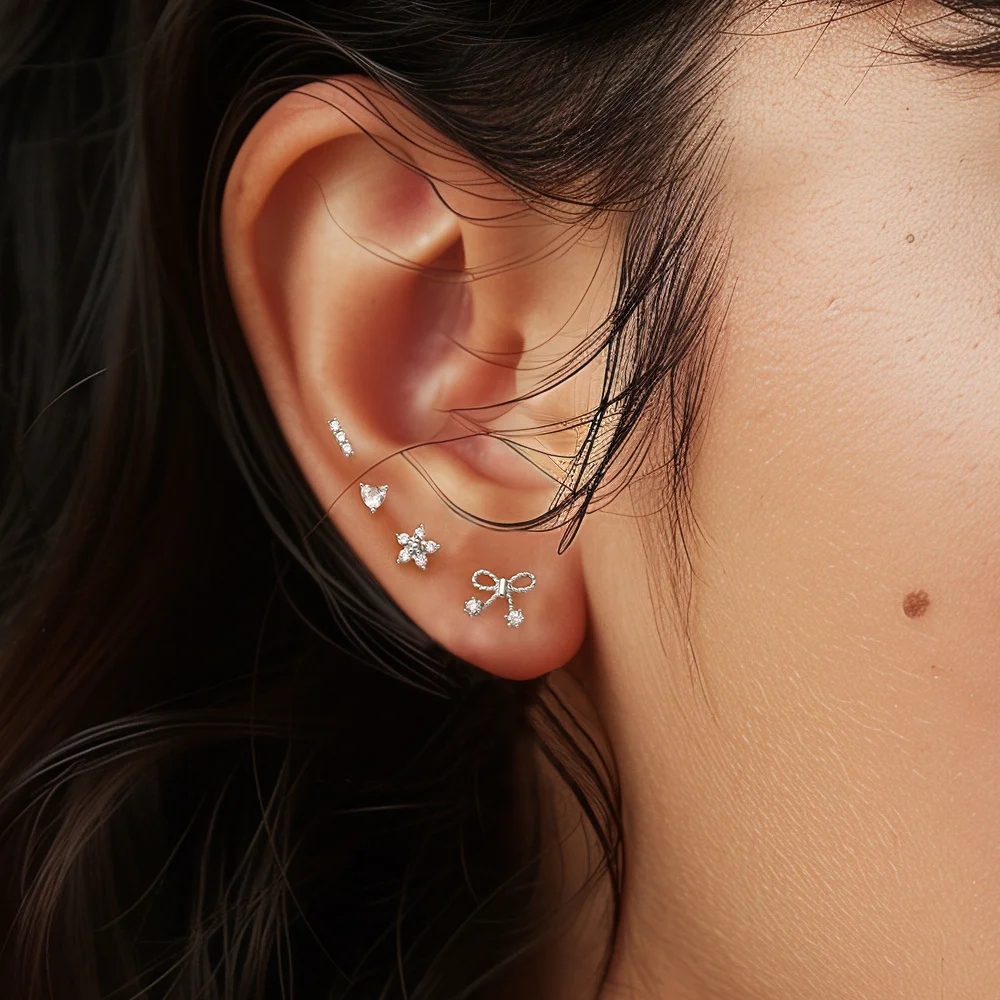 [haesool] 925Silver☆JFE3439-AB-TW Earrings 925 Sterling Silver 25mm Twisted Round Classic Hoop Earrings