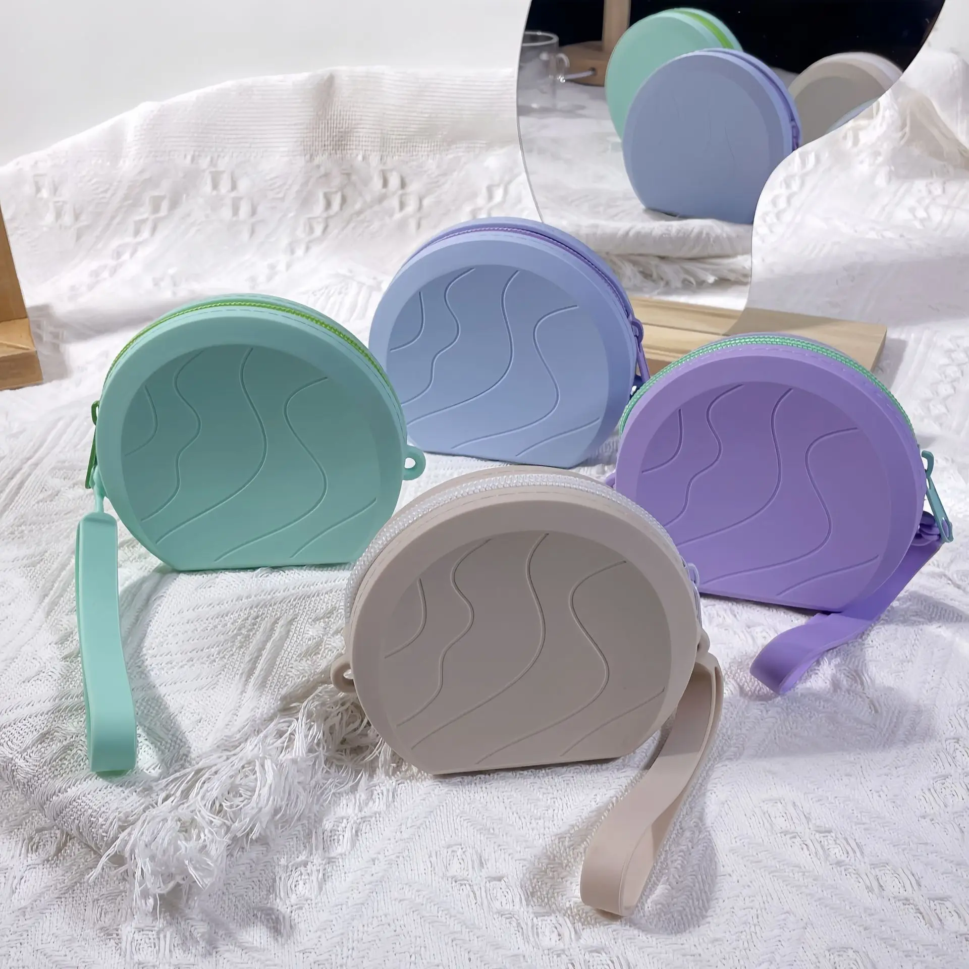 Silicone Storage Bag Waterproof Silicone Coin Purse Wallet Key Organizer Cute Waterproof Coin Pouch Handbags Daily Use