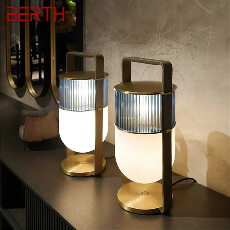 

BERTH Postmodern Table Lamp Luxury Nordic Glass Desk Light LED For Home Living Room Bedroom Bedside Decor