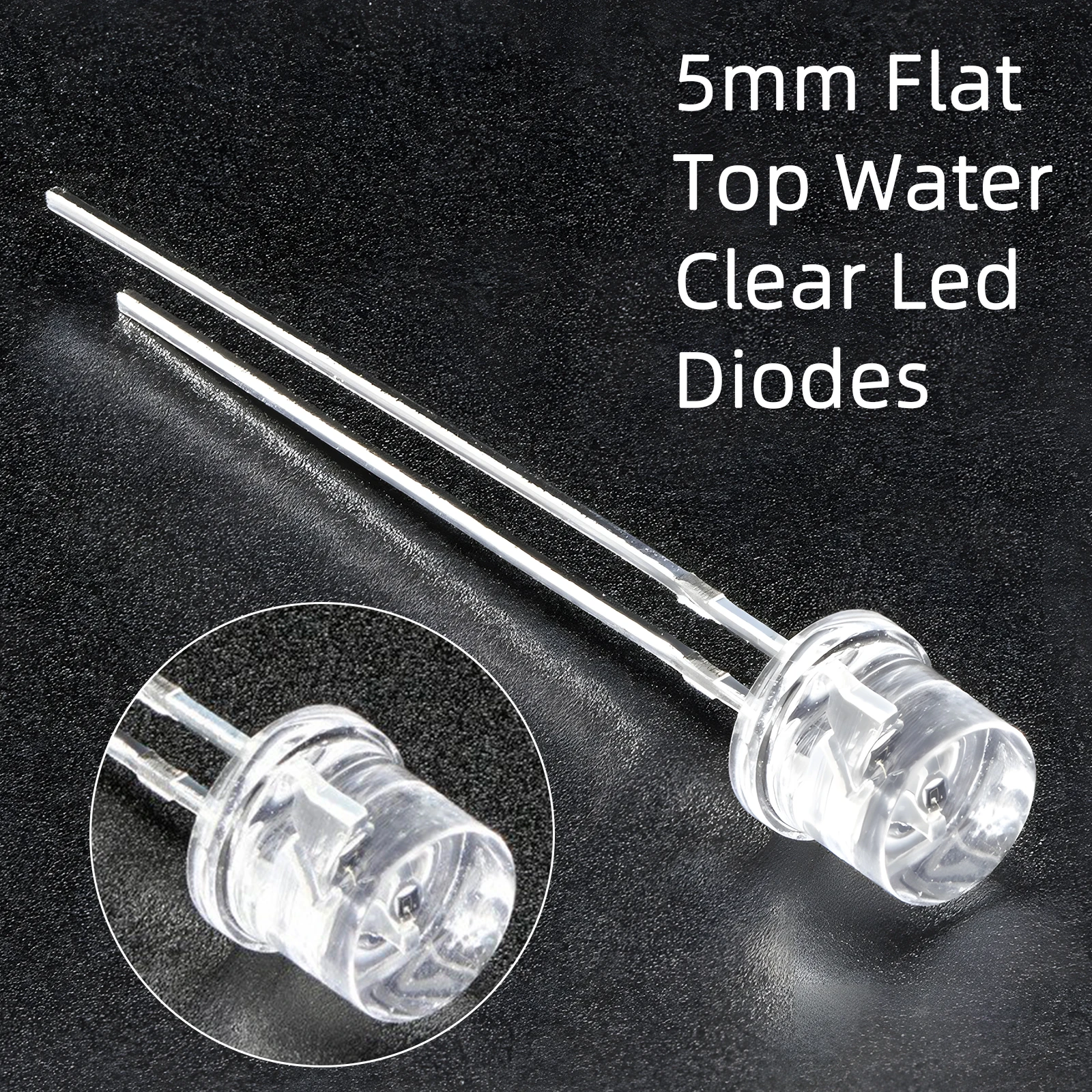 5mm Flat Top LED Diode 100Pcs 9 Colors Lights Electronics Components
