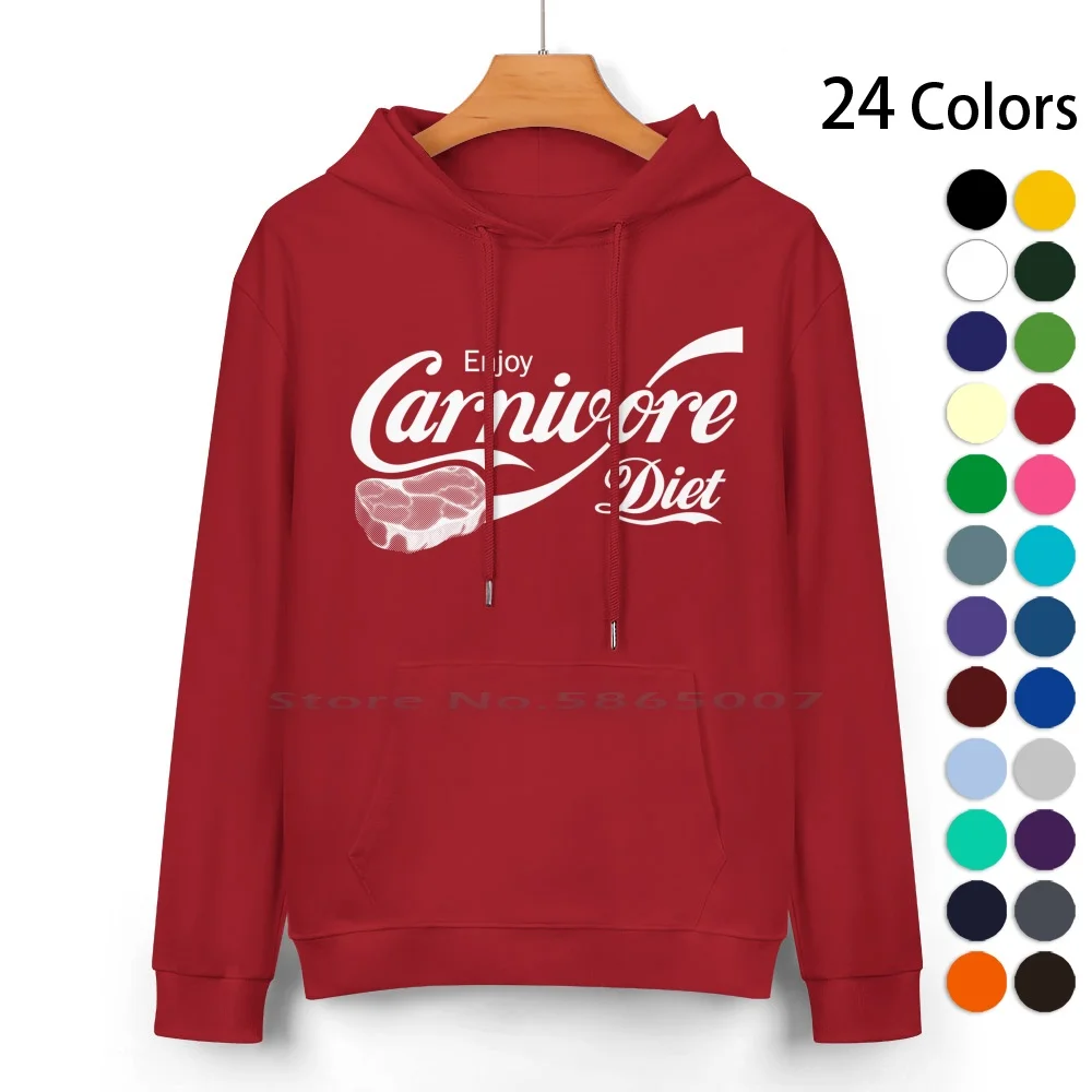 Goditi La Dieta Carnivore Felpa Con Cappuccio In Puro Cotone Maglione 24 Colori Carnivore Dieta Divertente Carnivore Divertente Mangiatore Di Carne Di