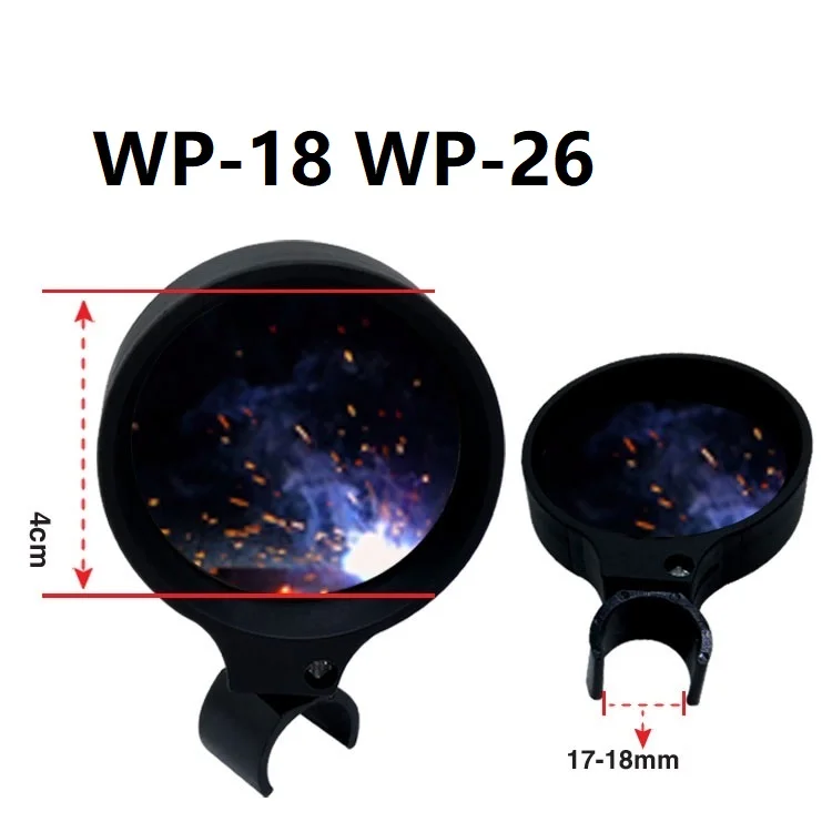 

1Pc Welding Cover Tig Torch Mirror Welding Helmet Lens Filter Glass 360° Free Rotation For QQ-150 WP17 WP18 WP26 WP-9/17/18/26