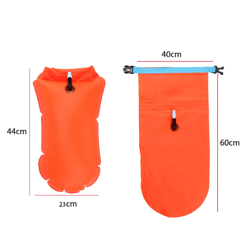 Swimming Bucket Dry Bag Inflatable Open Swimming Buoy Tow Floating Bag Waterproof Double Air Bags Water Sport Safety Bags swimming buoy