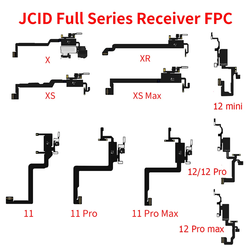 

JC V1SE JCID Receiver FPC Test Board Ear Earpiece Speaker Flex Sensor Cable for iPhone X XS 12 11Pro Max TrueTone Face ID Repair