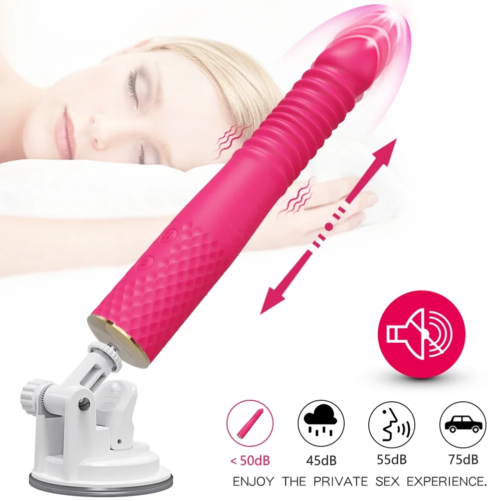 Automatic Telescopic Thrusting Realistic Dildo Vibrator for Women G Spot Clitoral Stimulation Sex Toys for Women Sex Machine