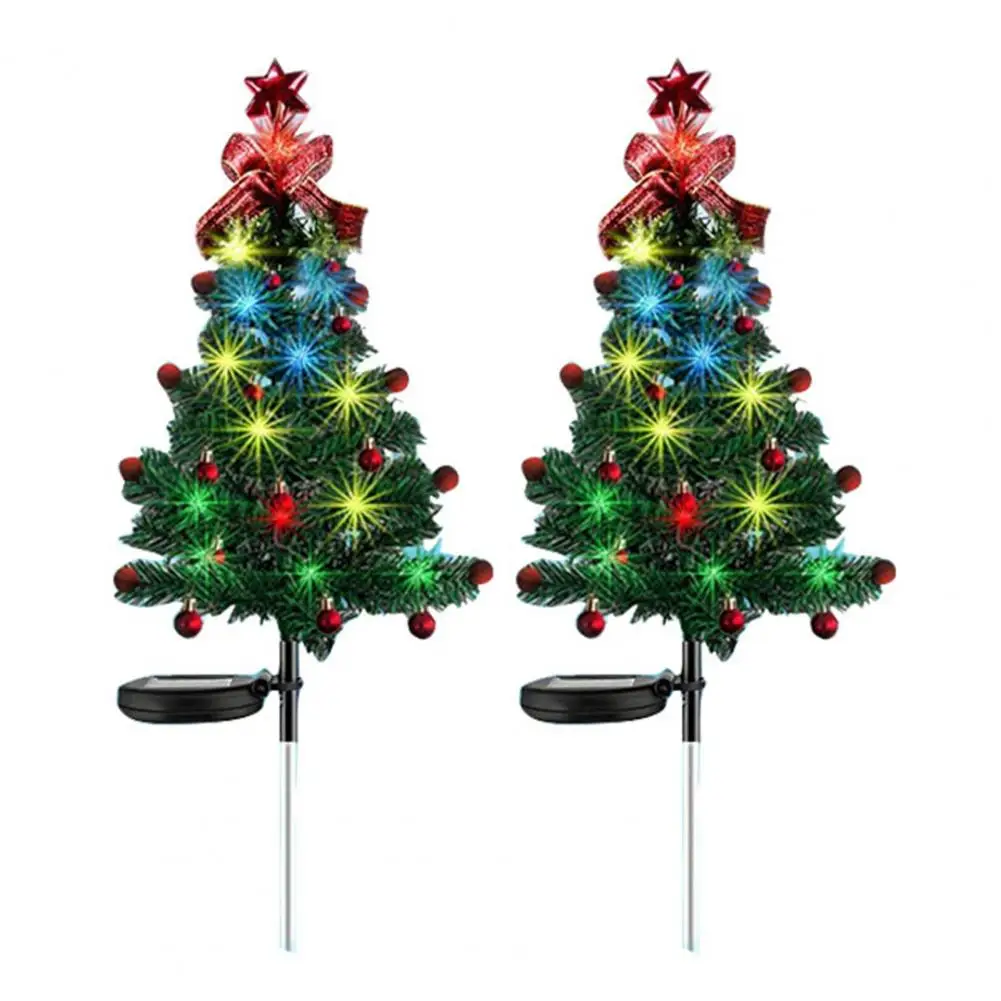 

Front Yard Christmas Trees Christmas Tree Shape Solar Light Energy-saving Waterproof Garden Patio Landscape Lamps for New Year
