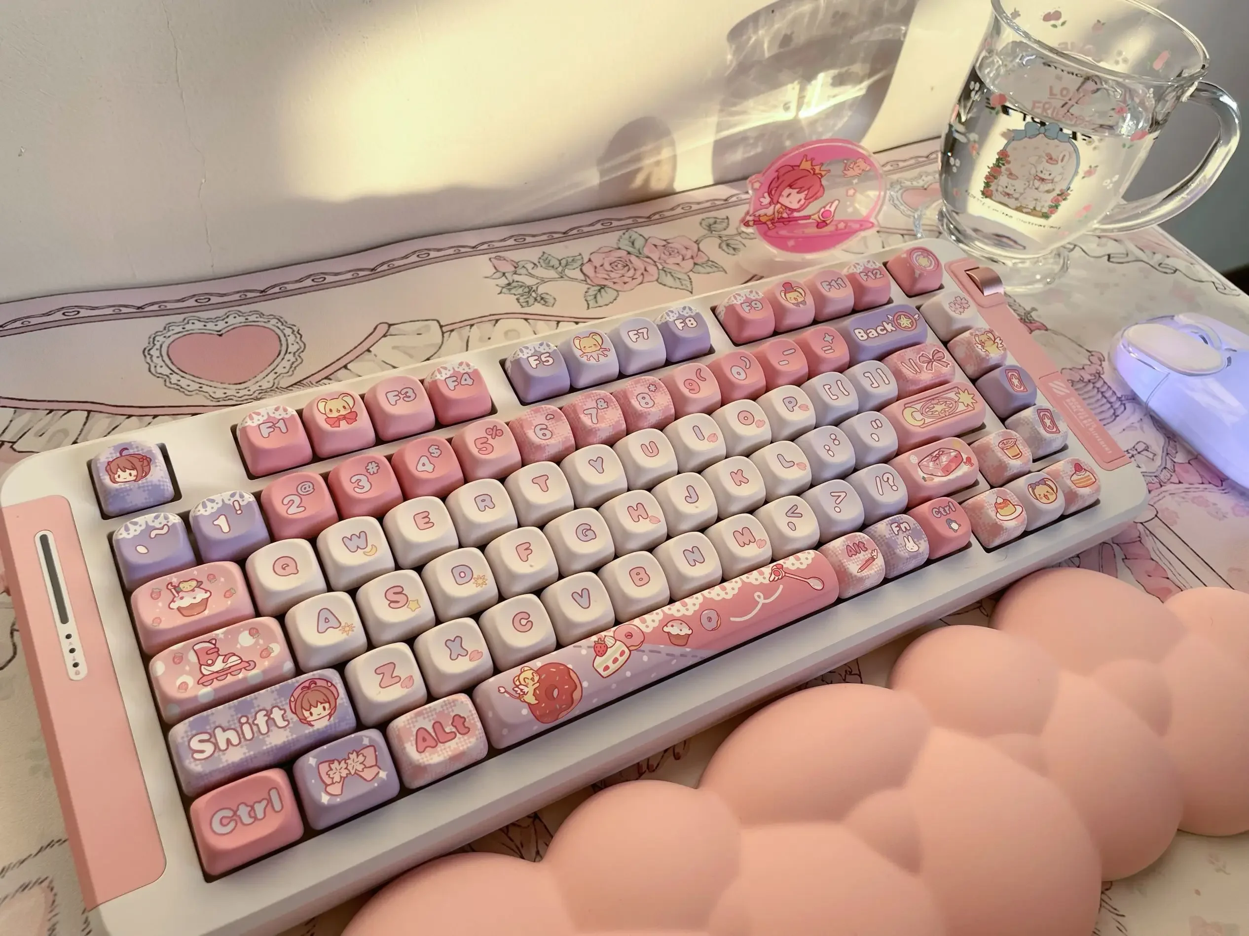 さくら OEM PBT キーボードキーキャップPBT 昇華型キーキャップ キーキャップ キーボード 桜 ピンク メカニカル 昇華 プリント