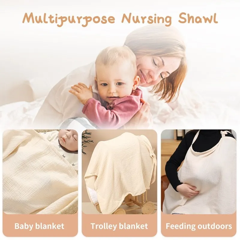 Mother Nursing Cloth Cotton Baby Feeding Covers Infant Breathable Adjustable Apron