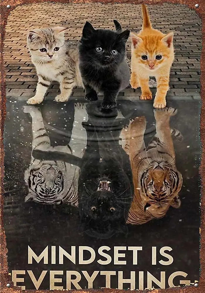 

Vintage Signs Cat Poster| Mindset is Everything Cats Poster, Cat Tiger Poster, Cat Poster Print, Cute Cat Poster Cat Lover Gift