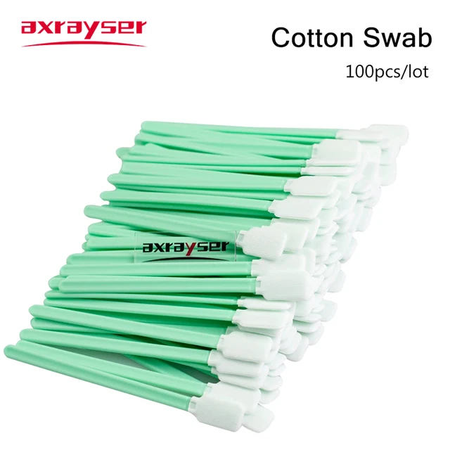 100pcs Cotton Micro Swab Industry Nonwoven Anti-static Dust Off for Lens Protective Window Fiber Laser Head Cleaning Tools 6
