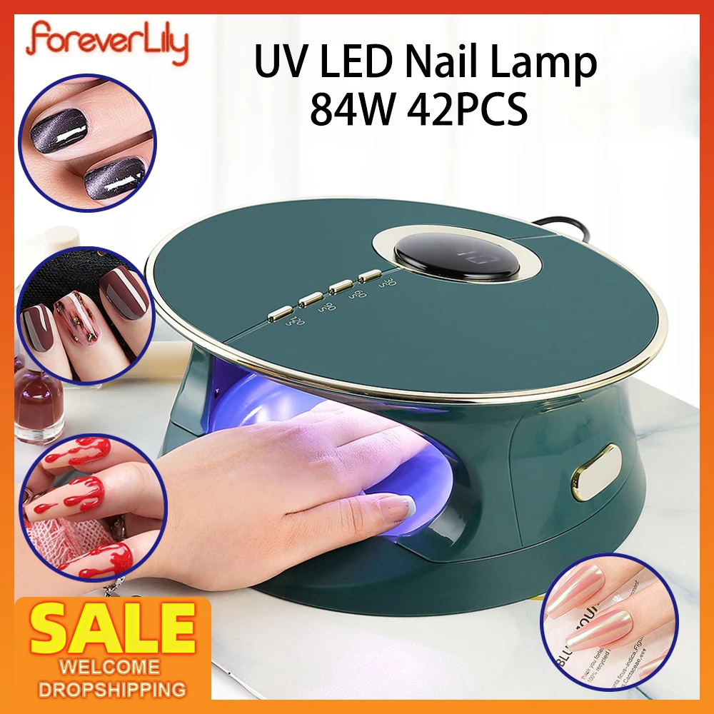 

84W Infrared Smart UV LED Nail Dryer 42PCS LED Fast Drying Nail Curing UV Lamp Manicure Nail Art Machine 10s/30s/60s/120s Timer