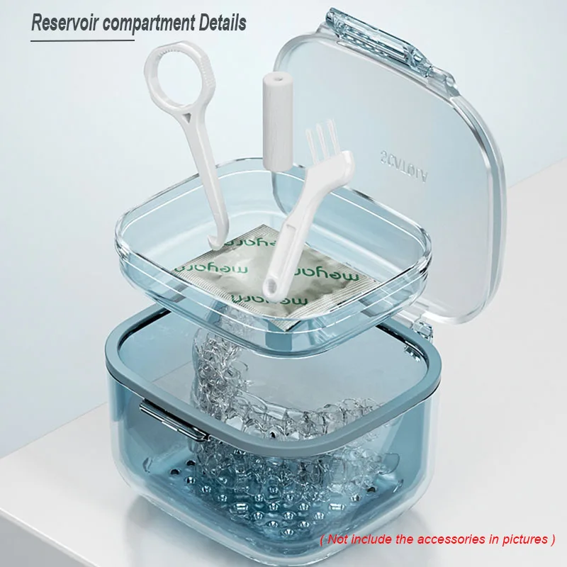 New Double-layer Retainer Storage Case with Belt Chewing,Removal