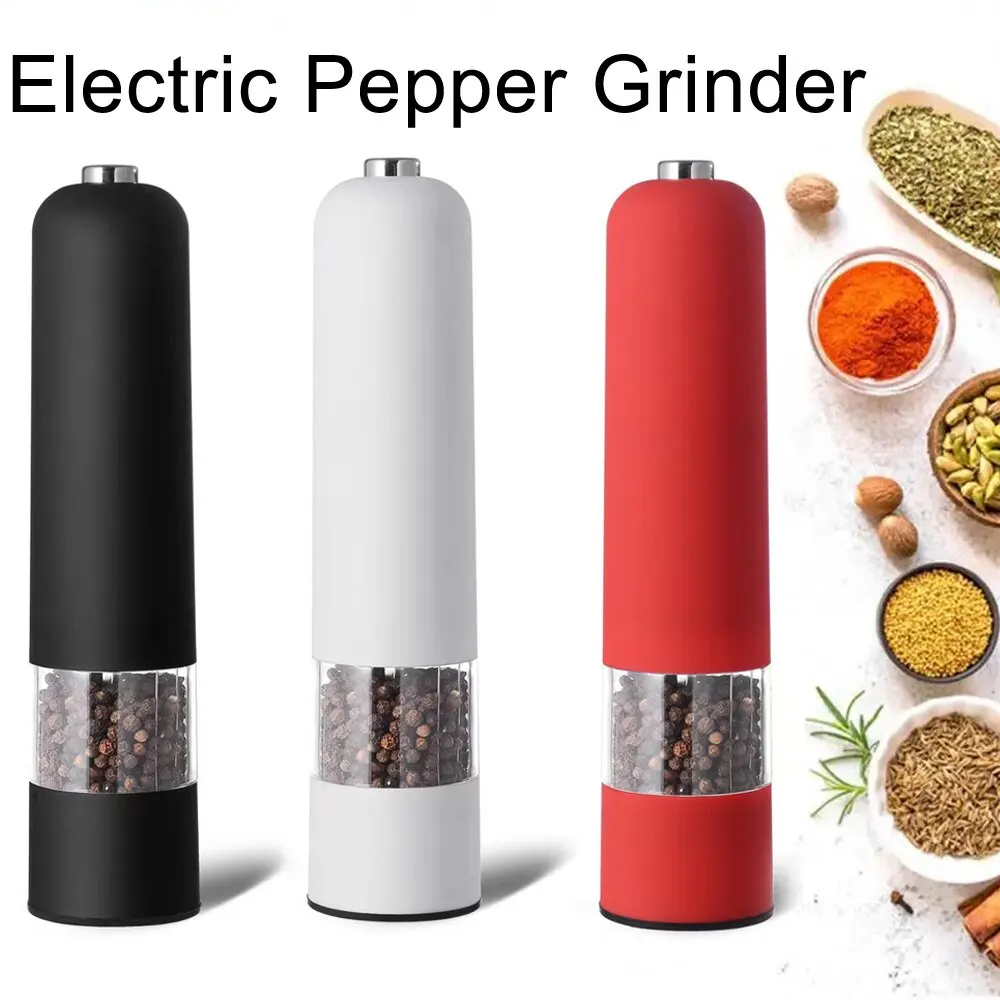  Electric Automatic Mill Pepper And Salt Grinder With LED Light Adjustable Coarseness Spice Grinder Kitchen Cooking Tool 