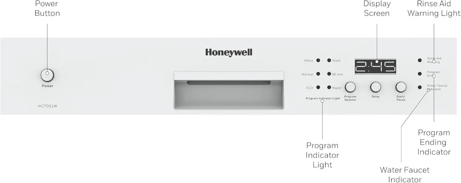 Countertop Dishwasher with 6 Place settings, 6 Washing Programs, Stainless Steel Tub, UL/Energy Star- Stainless Steel 3
