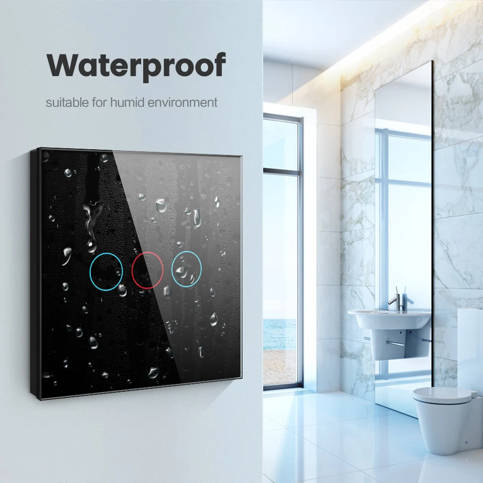 Interruptor táctil de luz inteligente, Tuya WiFi/Zigbee, funciona con Alexa, Google Home,Alice. - Imagen 4