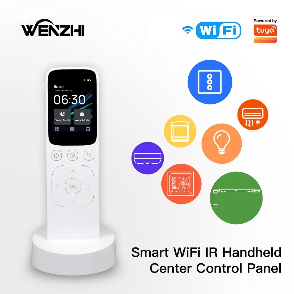 Wifi IR Universal Remote Central ControlPanel Wireless Touch Screen Handheld Scene Switch Tuya Smart Life For Home Automation wifi ir universal remote central controlpanel wireless touch screen handheld scene switch tuya smart life for home automation