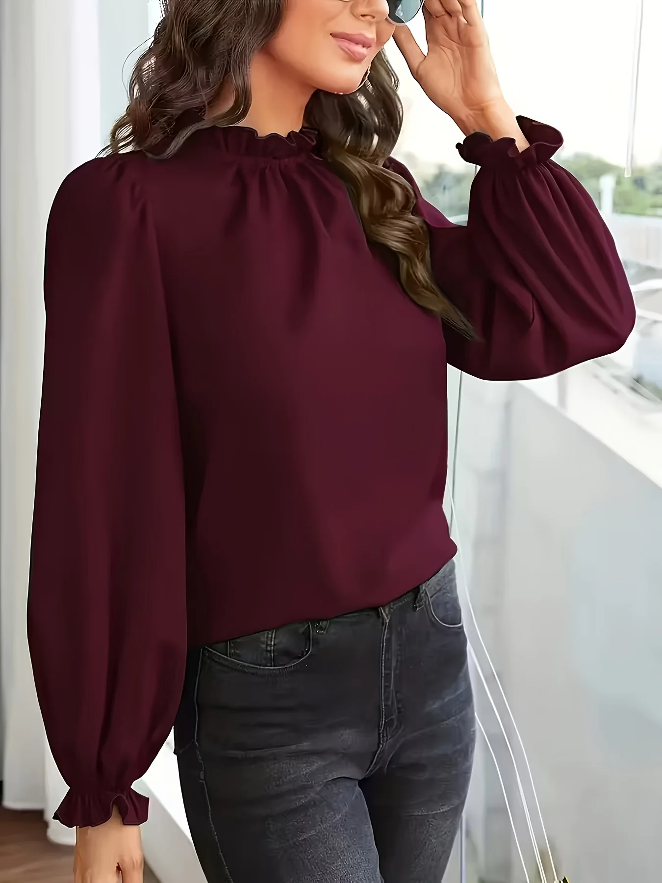 Temperament Loose Woman Shirt Fashion Casual Blouse Elegant Long Sleeve Woman Shirt Holiday Weekend Top 3
