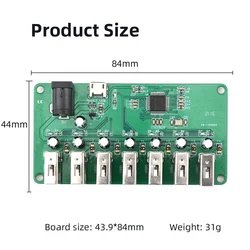 7 - Port USB 2.0 Hub with Power Supply and Dual Interface Expansion (Micro USB)