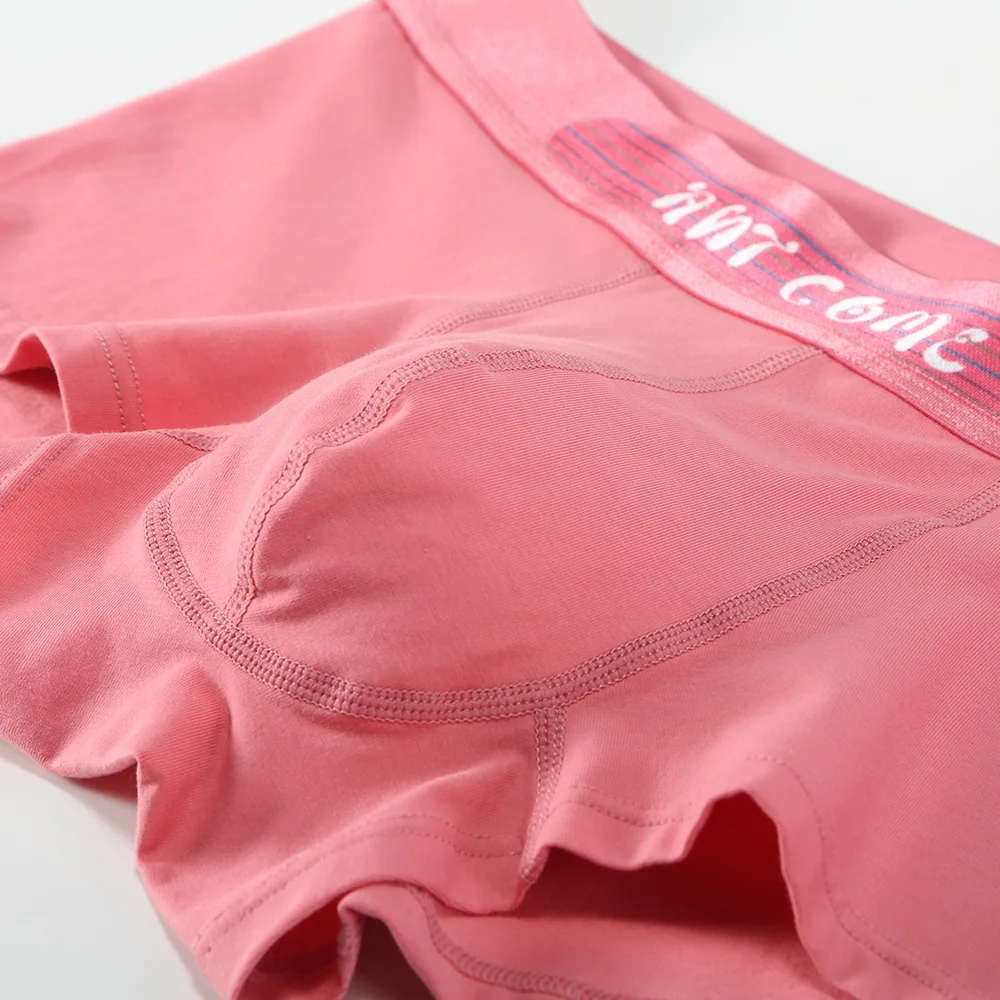 New cotton men's underwear with printed flat angle shorts 3PCS