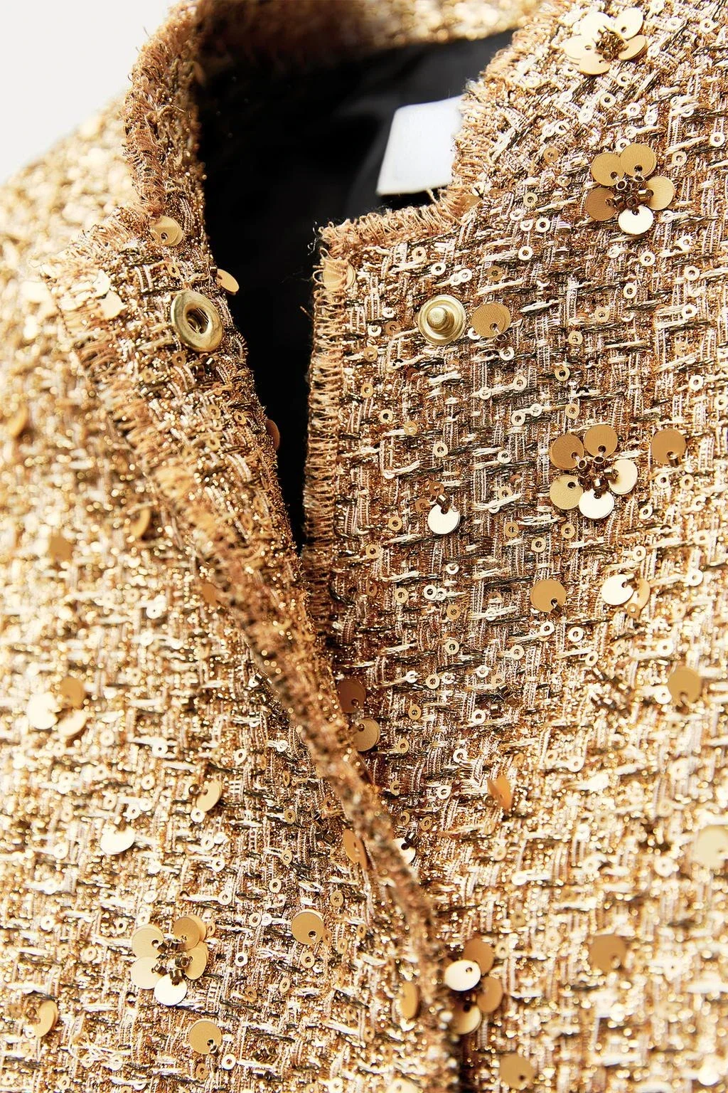 S7670644b26164a9dada8da4208007e49T Women's Sequined Bomber Jacket Fall New Round Neck Long Sleeve Pocket Stretch Hem Sequins Jacket Coat Female Chic Outerwear Mallzona