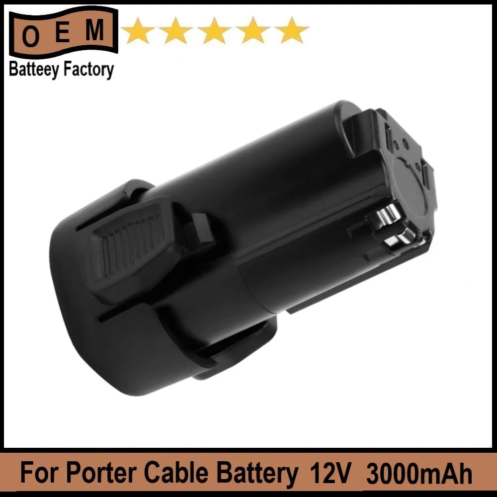 Bateria Compatível com Porter Cabo 3ah Íon de Lítio Pcl12blx 12 Volts Max Compacto sem Fio Broca Ferramenta Elétrica 12 v